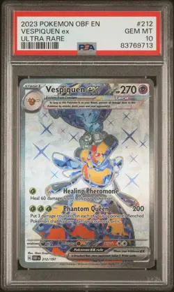 PSA 10 Vespiquen ex 212/197 Obsidian Flames Ultra Rare Pokemon Card - Image 1