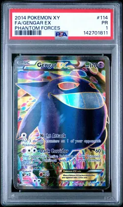PSA 1 Gengar EX 114/119 2014 Phantom Forces Ultra Rare Pokemon Card - Image 1