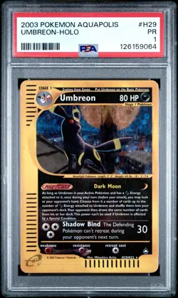 PSA 1 Umbreon H29/H32 WotC Aquapolis Holo Rare Pokemon Card - Image 1