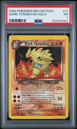 PSA 1 Dark Tyranitar 11/105 2002 Neo Destiny Holo Rare Pokemon Card - Image 1