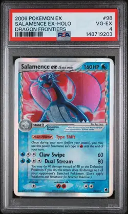 PSA 4 Salamence ex 98/101 2006 Dragon Frontiers Ultra Rare Pokemon Card - Image 1
