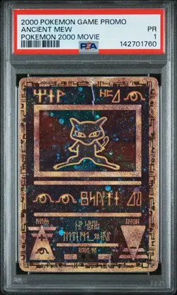 PSA 1 Ancient Mew 2000 Pokemon Game Movie Promo Pokemon Card x2 SWIRLS - Image 1
