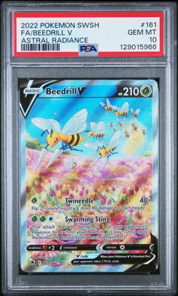 PSA 10 Beedrill V 161/189 Alternate Art Astral Radiance Ultra Rare Pokemon Card - Image 1