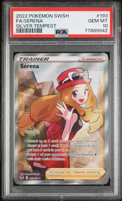 PSA 10 Serena (Full Art) 193/195 Silver Tempest Ultra Rare Pokemon Card - Image 1
