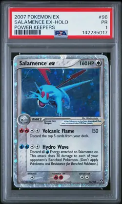 PSA 1 Salamence ex 96/108 2007 Power Keepers Ultra Rare Pokemon Card - Image 1