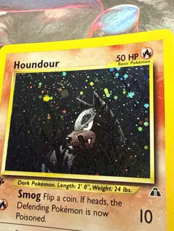 Pokemon Houndour Neo Discovery 1st Edition Holo Rare 5/75 50 HP English Card - Image 1