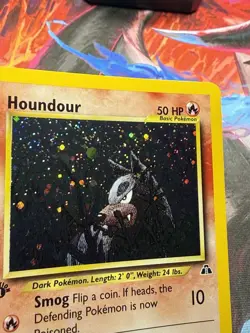 Pokemon Houndour Neo Discovery 1st Edition Holo Rare 5/75 50 HP English Card - Image 2