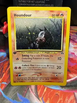 Pokemon Houndour Neo Discovery 1st Edition Holo Rare 5/75 50 HP English Card - Image 3