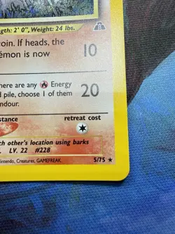 Pokemon Houndour Neo Discovery 1st Edition Holo Rare 5/75 50 HP English Card - Image 4