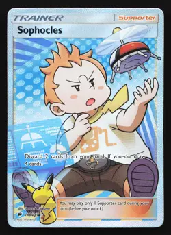 Sophocles (Full Art) 146/147 SM - Burning Shadows Ultra Rare Pokemon Card - Image 1