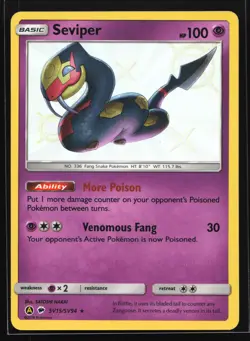 Seviper SV15/SV94 Hidden Fates: Shiny Vault Shiny Holo Rare Pokemon Card - Image 1