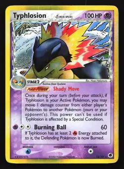 Typhlosion (Delta Species) 12/101 Dragon Frontiers Holo Rare Pokemon Card - Image 1