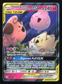 Togepi Cleffa Igglybuff GX 143/236 SM - Cosmic Eclipse Ultra Rare Pokemon Card - Image 1