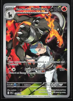 Team Rocket's Houndoom 191/182 Destined Rivals Illustration Rare Pokemon Card - Image 1