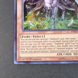 Yugioh TCG - 1x Darklord Amdusc - DESO-EN033 - NM/LP - 1st Ed - Secret Rare 2016 - Image 3