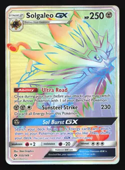 Solgaleo GX 155/149 Sun & Moon Secret Rare Pokemon Card - Image 1