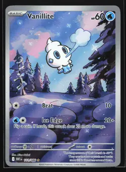 Vanillite 111/086 SV: White Flare Illustration Rare Pokemon Card - Image 1