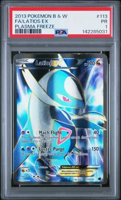 Sequential PSA 1 Latios 113 & Latias 112 Plasma Freeze Ultra Rare Pokemon Cards - Image 2