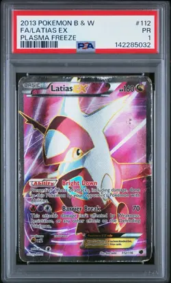 Sequential PSA 1 Latios 113 & Latias 112 Plasma Freeze Ultra Rare Pokemon Cards - Image 4
