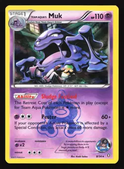 Team Aqua's Muk 8/34 Double Crisis Holo Rare Pokemon Card - Image 1