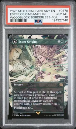 Esper Origins | Summon: Esper Maduin (Borderless Foil) #370 Final Fantasy PSA 10 - Image 3
