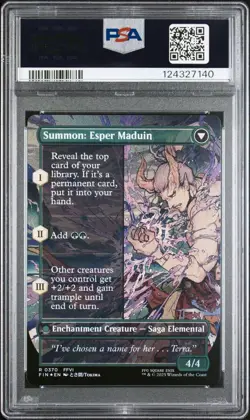 Esper Origins | Summon: Esper Maduin (Borderless Foil) #370 Final Fantasy PSA 10 - Image 4