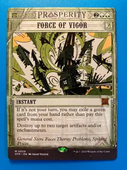 MTG 1x SHOWCASE Force of Vigor # 29 Outlaws of Thunder Breaking News Magic x1 NM - Image 1