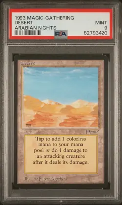 Desert (Mirage / Campfire) - Arabian Nights - MINT - PSA 9. See MTG in Store. - Image 1