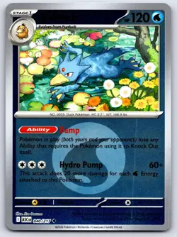 GOLDUCK 040/217 ENERGY REVERSE HOLO UNCOMMON ME: ASCENDED HEROES POKEMON NM - Image 1