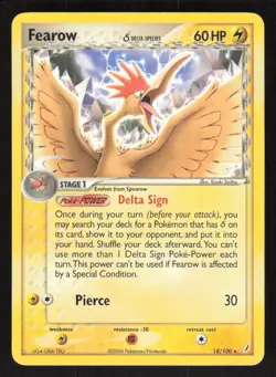 Pokemon TCG Crystal Guardians Fearow Delta Species #18/100 - Image 1