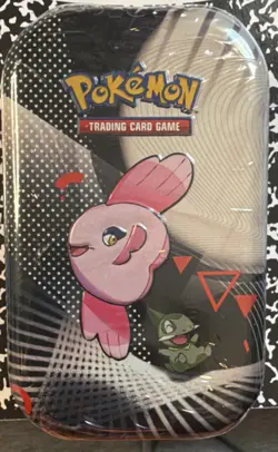 Pokemon TCG Scarlet & Violet Alomomola & Axew Mini Tin Booster Pack Sealed - Image 1