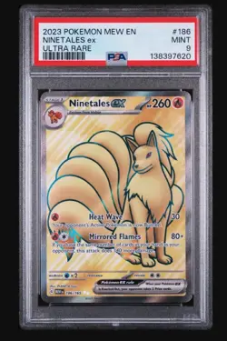 2023 Pokemon 151 EN - Ninetails ex Ultra Rare - PSA 9 186/165 - Image 1