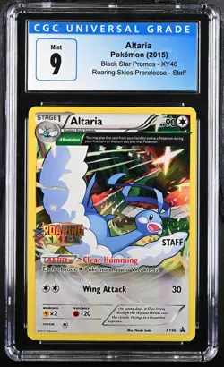 CGC 9 Altaria XY46 2015 Roaring Skies Prerelease STAFF Black Star Promo Pokemon - Image 1