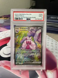 2023 Pokemon Paldea Evolved Tinkaton EX #262 Special Illustration Rare PSA 9 - Image 1