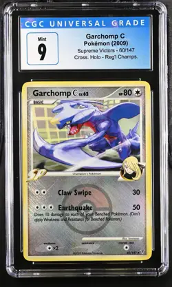 CGC 9 Garchomp C 60/147 2009 Supreme Victors Regional Championships Holo Pokemon - Image 1