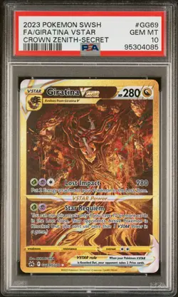 PSA 10 Giratina VSTAR GG69 Crown Zenith Galarian Gallery Secret Rare Pokemon - Image 1