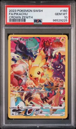 PSA 10 Pokemon Pikachu 160/159 Crown Zenith Secret Rare Full Art Holo - Image 1