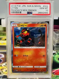 PSA 10 Pokemon Litten 002/004 Pikachu's New Friends SM0 Japanese Holo Promo - Image 1