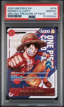 2025 One Piece 3rd Anniversary Treasure CP Pack Monkey D Luffy #ST21-014 PSA 10 - Image 1