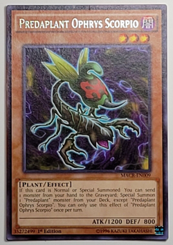 Yugioh TCG - Predaplant Ophrys Scorpio - MACR-EN009 - NM - Rare - 1st Ed - 2017 - Image 1