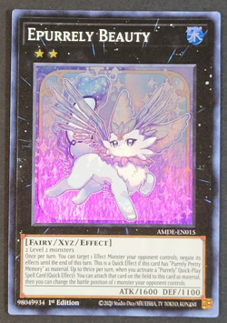 Yugioh TCG - Epurrely Beauty - AMDE-EN015 - NM - 1st Edition - Super Rare = 2023 - Image 1