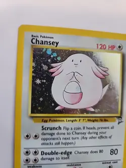 Chansey Base Set 2 Holo Pokemon Card WOTC - Image 2