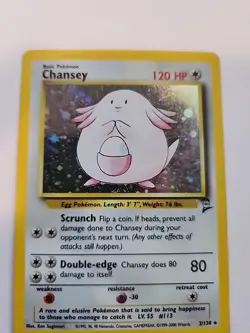 Chansey Base Set 2 Holo Pokemon Card WOTC - Image 3