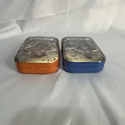 Bandai Namco One Piece Card Game Tin Pack Set Vol.2 Storage Tins Orange Blue - Image 4