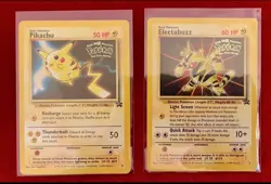 Pokemon TCG Card Lot of 2 WOTC 1999 #4 Kids WB Promo Pikachu & Electabuzz Cards - Image 1
