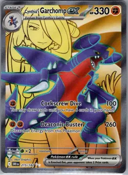 Cynthia's Garchomp ex 215/182 SV10: Destined Rivals - Pokemon Card - NM - Image 1