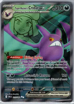 Team Rocket's Crobat ex 217/182 SV10: Destined Rivals - Pokemon Card - NM - Image 1