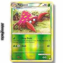 Parasect 48/123 - 2010 Heart Gold Soul Silver Reverse Holo - Pokemon Card LP - Image 1