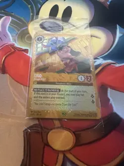 Lilo Escape Artist 25/P2 Promo Gold Glitter Foil Card Lorcana Azurite Sea SEALED - Image 1