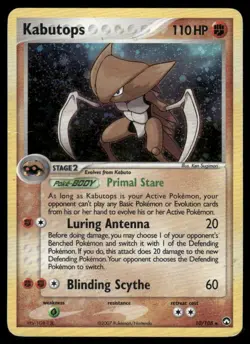 Pokemon Cards Kabutops 10/108 Holo Power Keepers Holo Rare DMG *CREASE* - Image 1
